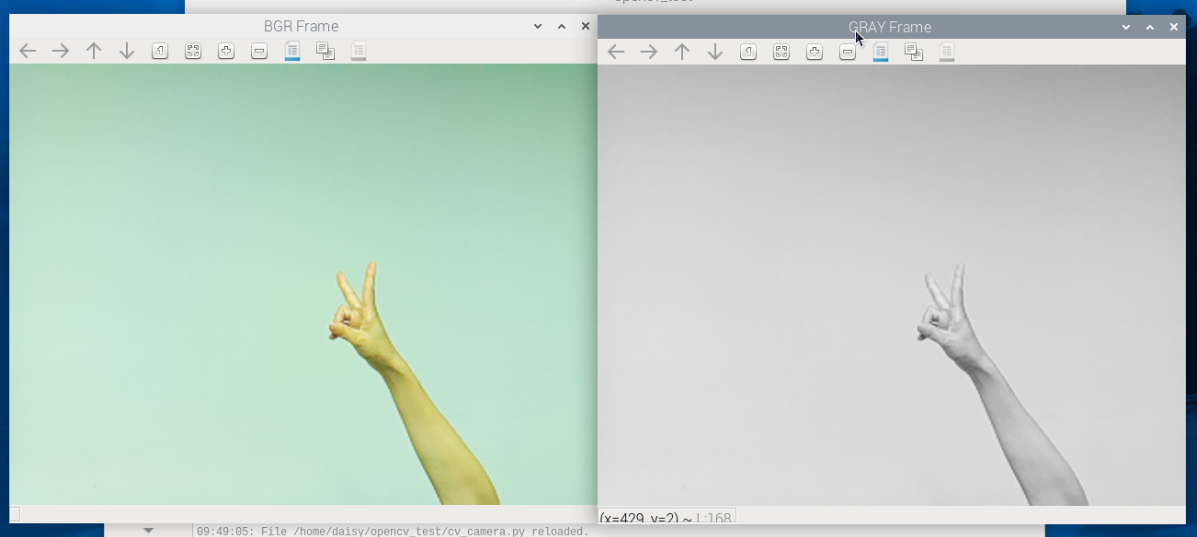 Real-time camera preview illustration